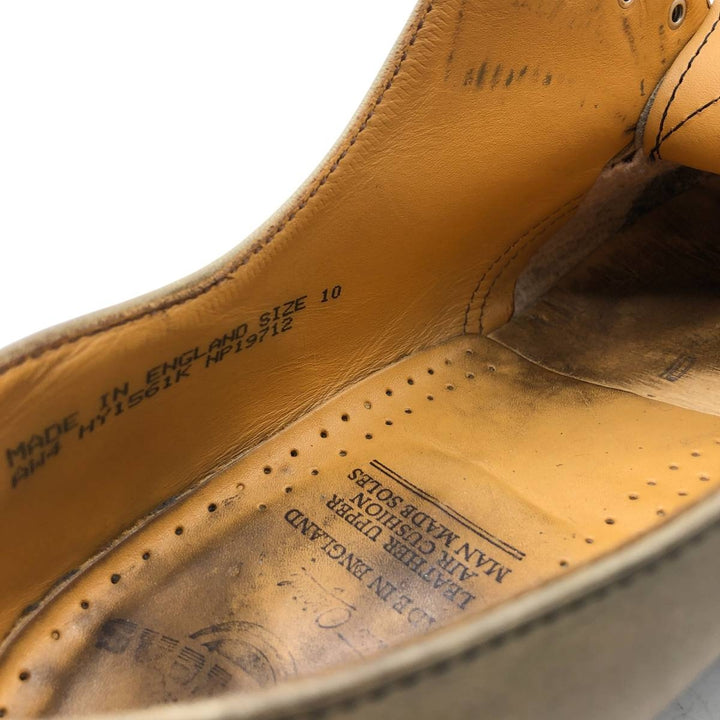 Dr. Martens 4-Eye Shoes, Made in England, Size 10 Men's 29.0cm genuine leather Khaki type Vintage Second Hand