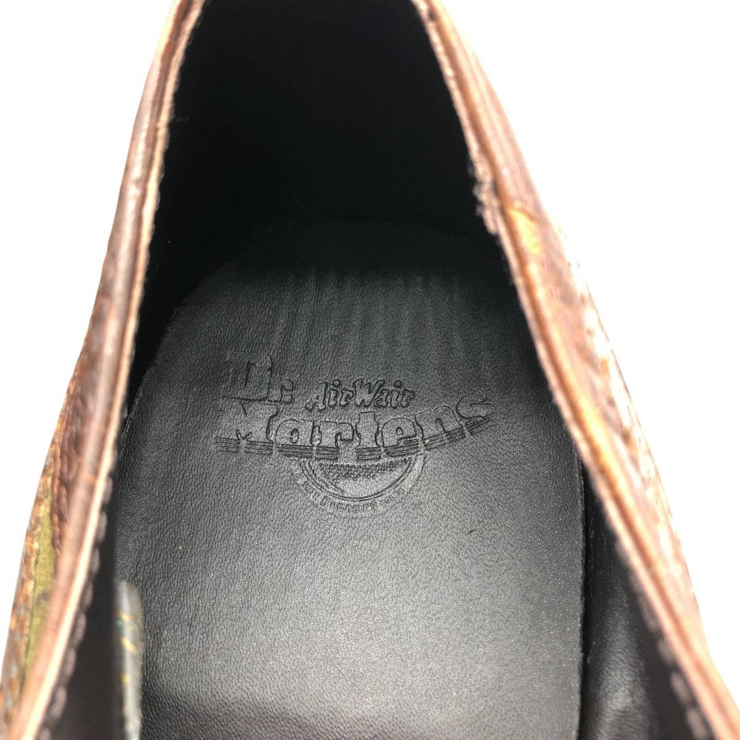 Dr. Martens Camouflage Pattern Full Brogue Wingtip Shoes, Size 8 Men's 27.0cm genuine leather brown type Vintage Second Hand