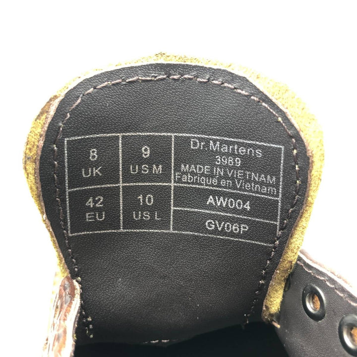 Dr. Martens Camouflage Pattern Full Brogue Wingtip Shoes, Size 8 Men's 27.0cm genuine leather brown type Vintage Second Hand