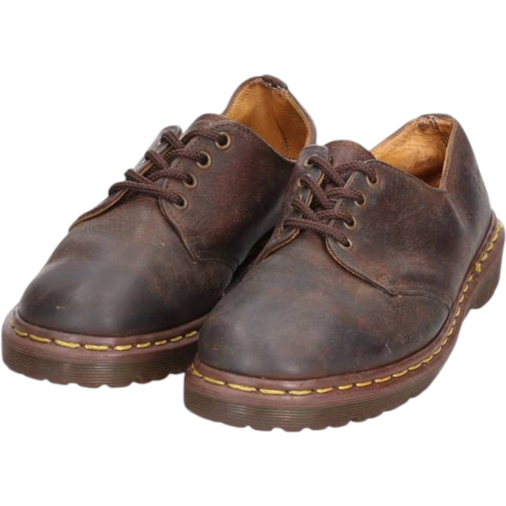 Dr. Martens THE ORIGINAL 4-Eye Shoes, Made in England, Size 8 Men's 27.0cm genuine leather brown type Vintage Second Hand