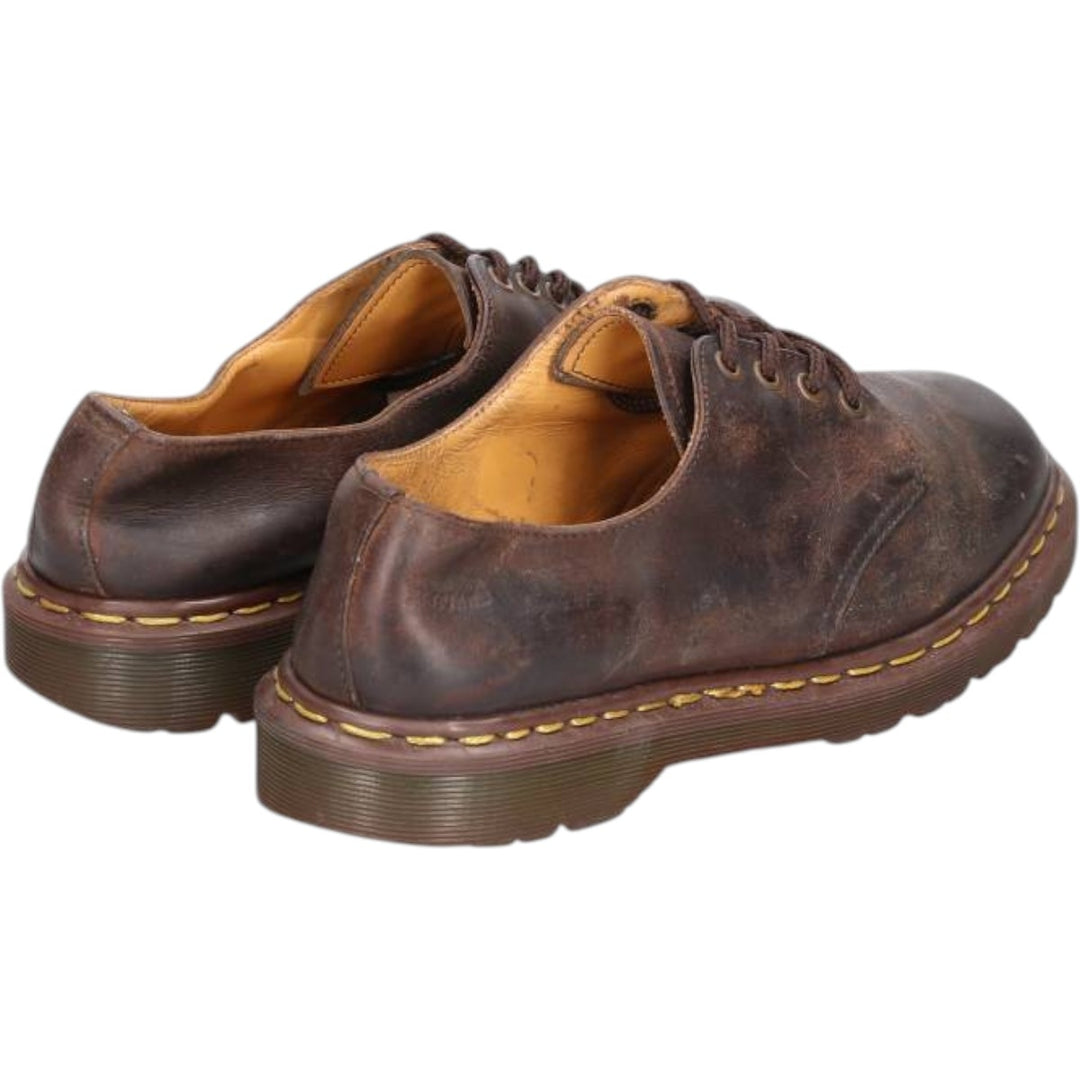 Dr. Martens THE ORIGINAL 4-Eye Shoes, Made in England, Size 8 Men's 27.0cm genuine leather brown type Vintage Second Hand