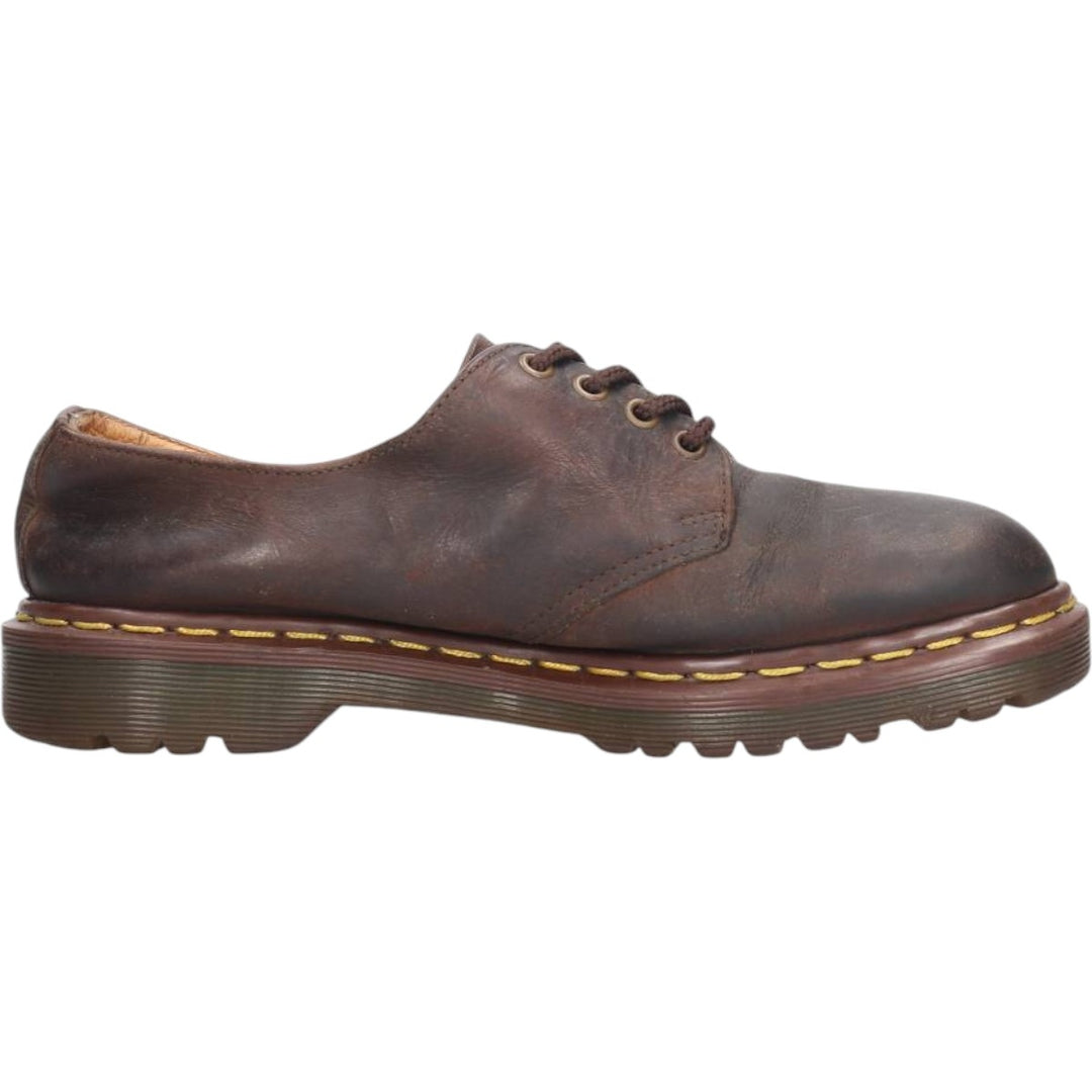 Dr. Martens THE ORIGINAL 4-Eye Shoes, Made in England, Size 8 Men's 27.0cm genuine leather brown type Vintage Second Hand