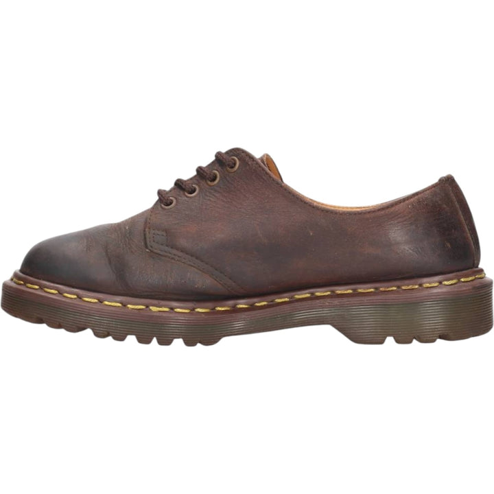 Dr. Martens THE ORIGINAL 4-Eye Shoes, Made in England, Size 8 Men's 27.0cm genuine leather brown type Vintage Second Hand