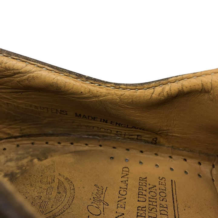 Dr. Martens THE ORIGINAL 4-Eye Shoes, Made in England, Size 8 Men's 27.0cm genuine leather brown type Vintage Second Hand