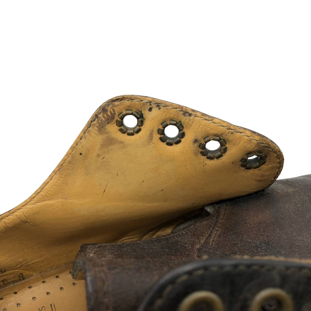 Dr. Martens THE ORIGINAL 4-Eye Shoes, Made in England, Size 8 Men's 27.0cm genuine leather brown type Vintage Second Hand