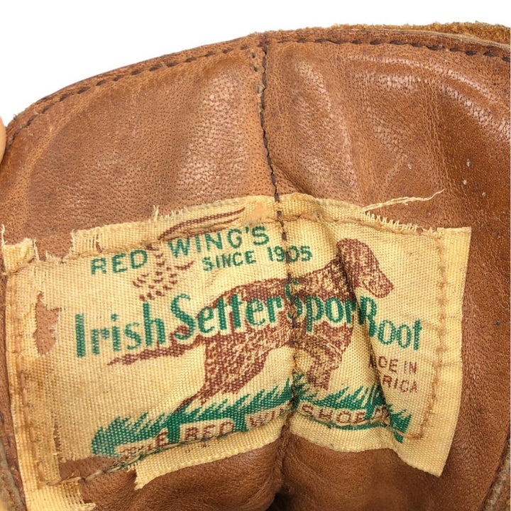70s-80s Red Wing Irish Setter Dog Tag Platform Trekking Boots Made in USA Size 8 1/2 D Men's 26.5cm unclear brown type Vintage Second Hand