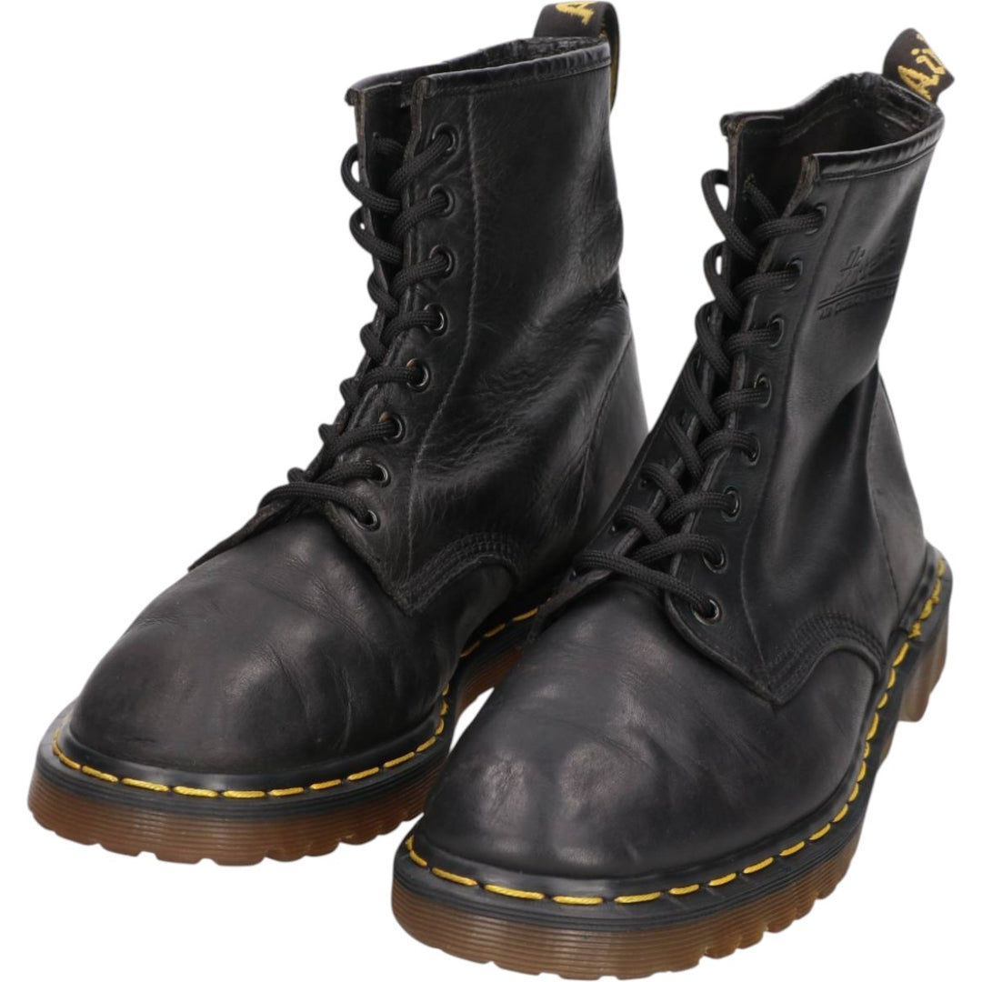 Dr. Martens 8-hole boots made in the UK Men's 27.0cm genuine leather black type Vintage Second Hand