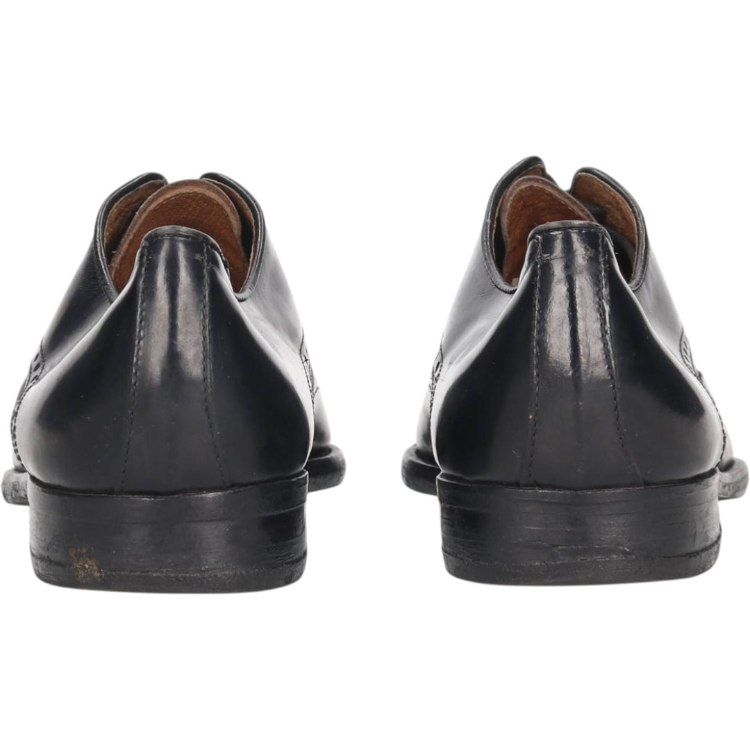 Pierre Cardin espace Full Brogue Wingtip Shoes, Made in Italy, Size 8 Men's 26.5cm genuine leather black type Vintage Second Hand