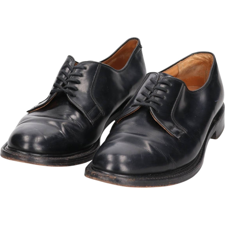 Loake Plain Toe Shoes Made in England 10 1/2 EX Men's 29.0cm genuine leather black type Vintage Second Hand