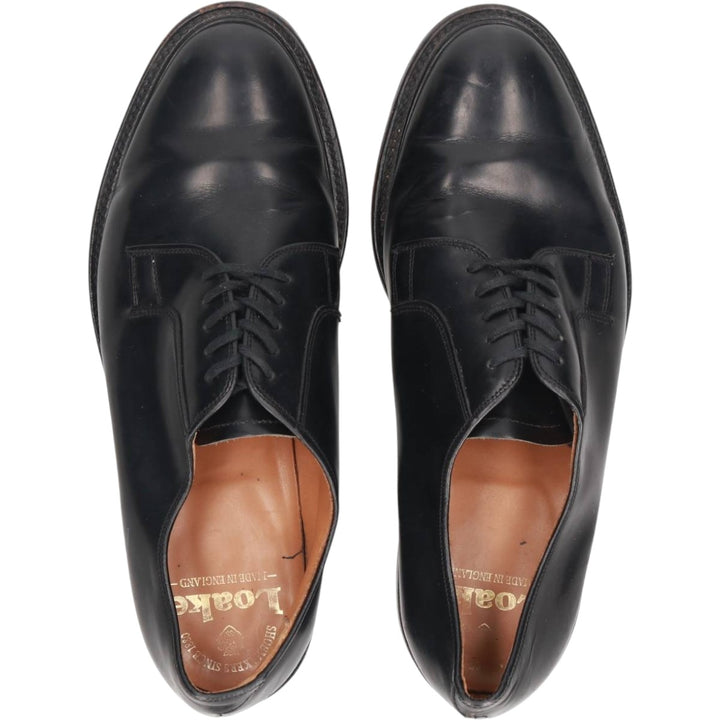 Loake Plain Toe Shoes Made in England 10 1/2 EX Men's 29.0cm genuine leather black type Vintage Second Hand
