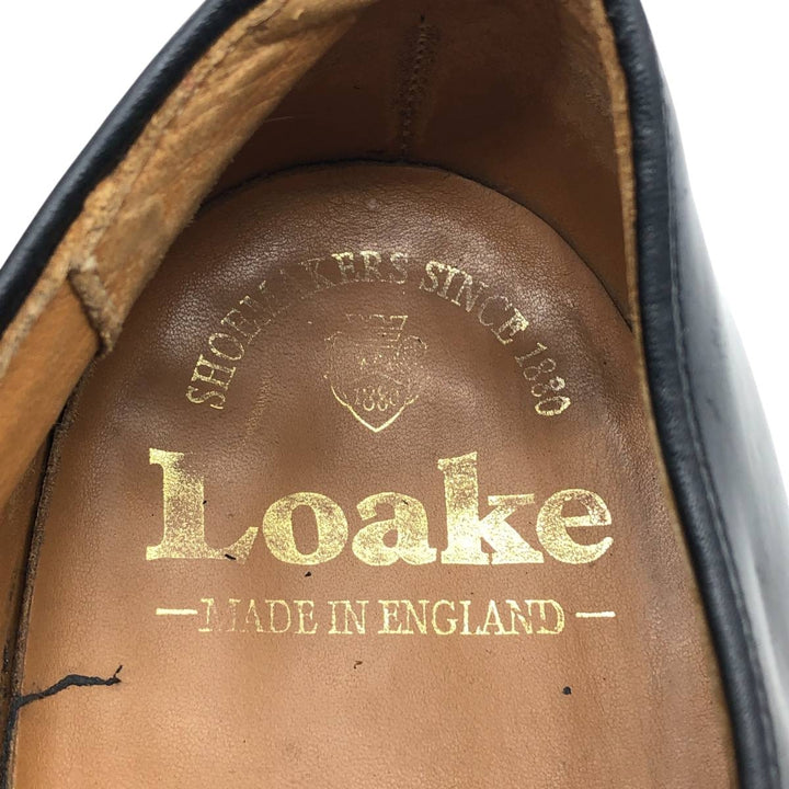 Loake Plain Toe Shoes Made in England 10 1/2 EX Men's 29.0cm genuine leather black type Vintage Second Hand