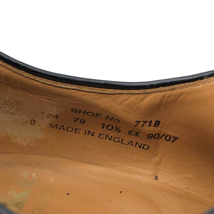 Loake Plain Toe Shoes Made in England 10 1/2 EX Men's 29.0cm genuine leather black type Vintage Second Hand