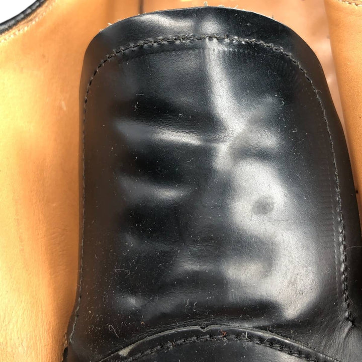 Loake Plain Toe Shoes Made in England 10 1/2 EX Men's 29.0cm genuine leather black type Vintage Second Hand