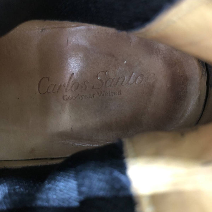 Carlos Santos CARLOS SANTOS Side Gore Boots 8 1/2 Men's 27.0cm genuine leather brown type Vintage Second Hand