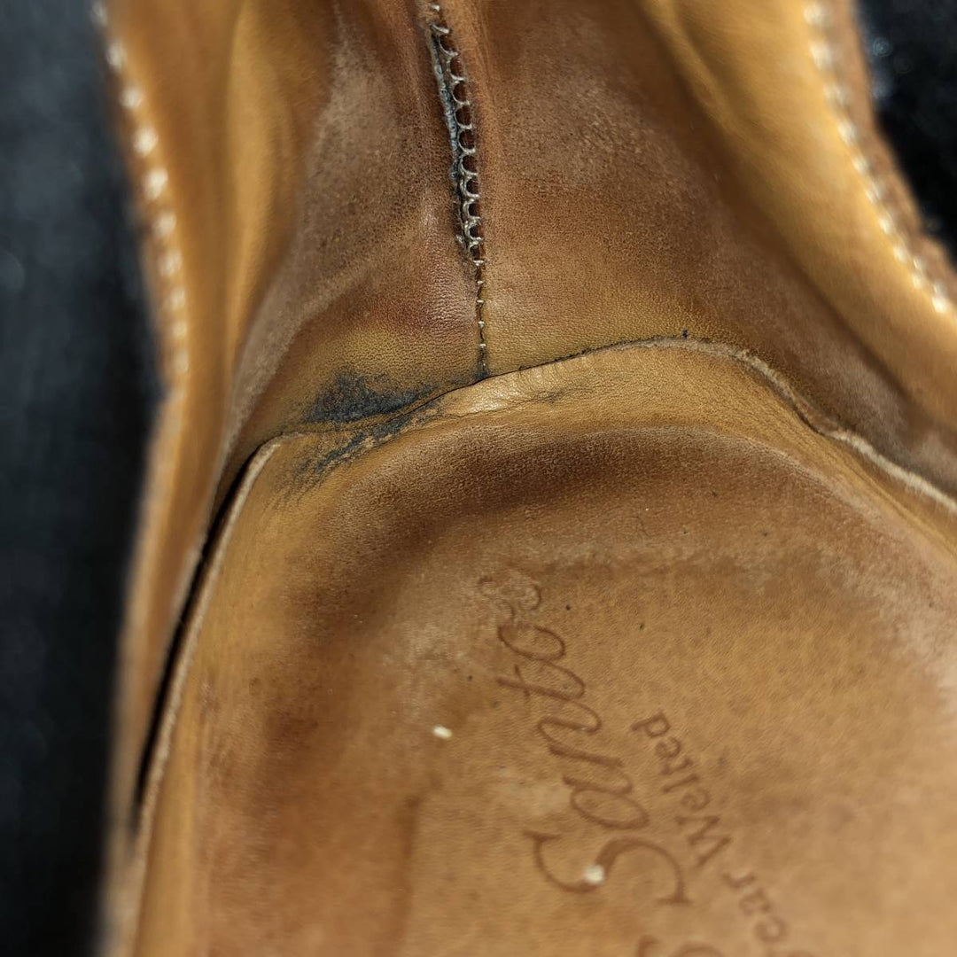 Carlos Santos CARLOS SANTOS Side Gore Boots 8 1/2 Men's 27.0cm genuine leather brown type Vintage Second Hand