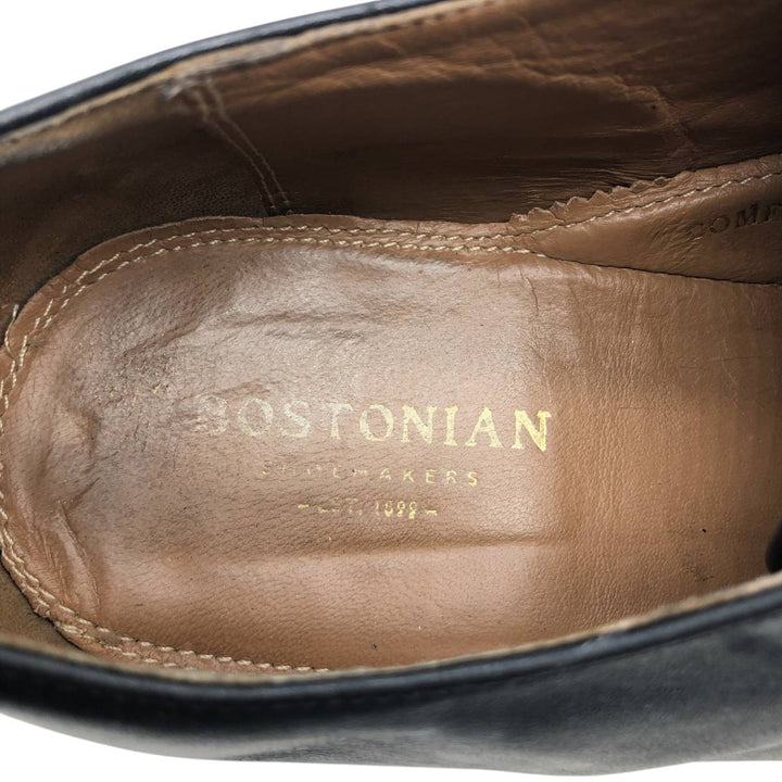 Bostonian Plain Toe Shoes, Size 9 1/2 Men's 27.5cm genuine leather black type Vintage Second Hand