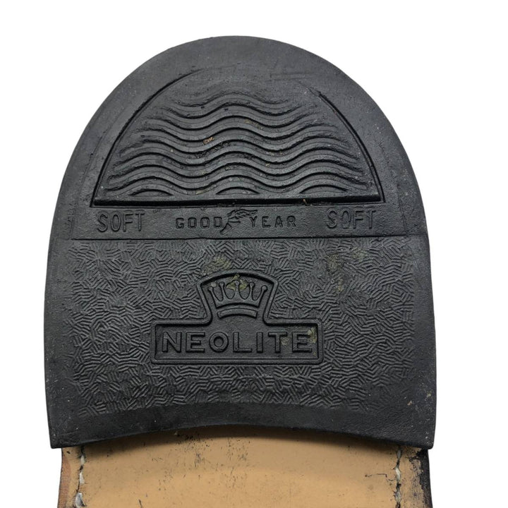 Bostonian Plain Toe Shoes, Size 9 1/2 Men's 27.5cm genuine leather black type Vintage Second Hand