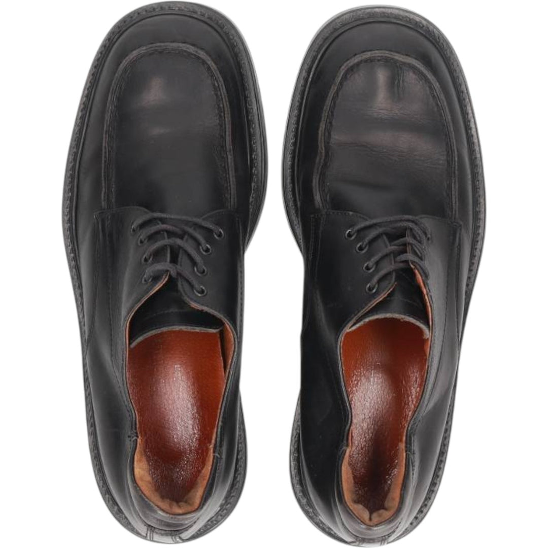 Johnston & Murphy U-tip shoes, Made in Italy, size 8 1/2 Men's 26.5cm genuine leather black type Vintage Second Hand