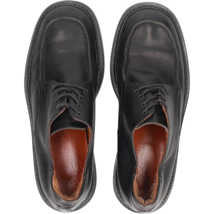 Johnston & Murphy U-tip shoes, Made in Italy, size 8 1/2 Men's 26.5cm genuine leather black type Vintage Second Hand