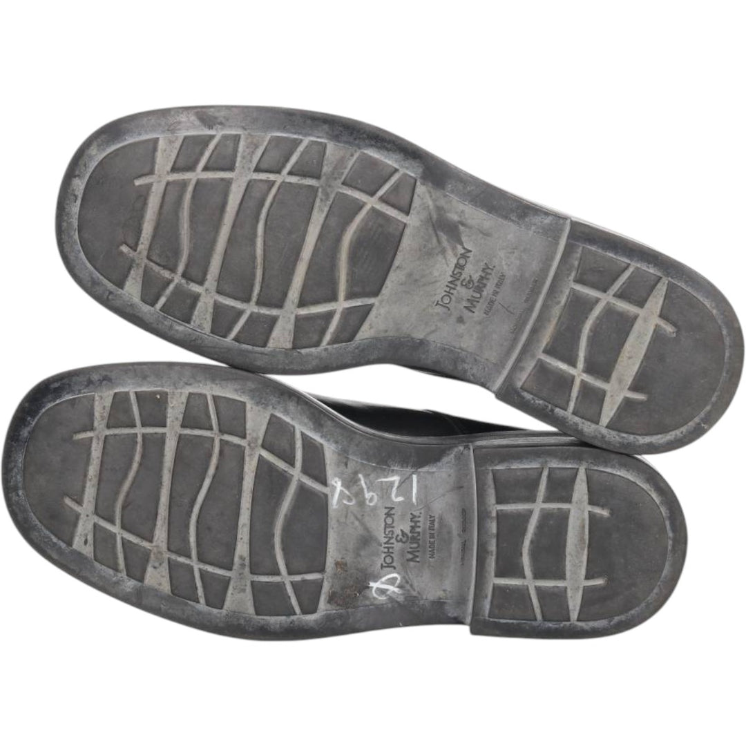 Johnston & Murphy U-tip shoes, Made in Italy, size 8 1/2 Men's 26.5cm genuine leather black type Vintage Second Hand