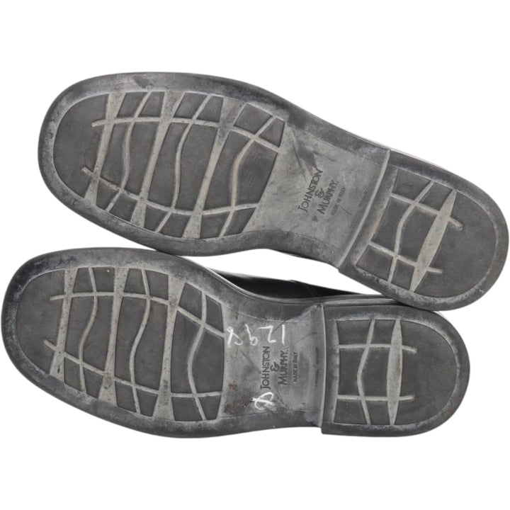 Johnston & Murphy U-tip shoes, Made in Italy, size 8 1/2 Men's 26.5cm genuine leather black type Vintage Second Hand