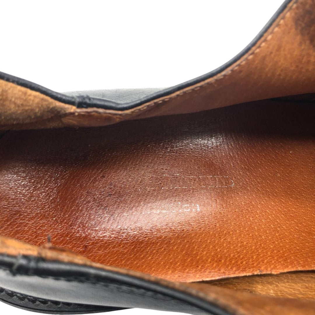 Johnston & Murphy U-tip shoes, Made in Italy, size 8 1/2 Men's 26.5cm genuine leather black type Vintage Second Hand