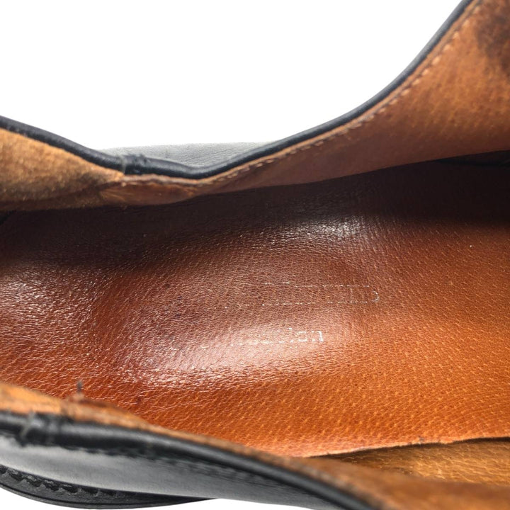 Johnston & Murphy U-tip shoes, Made in Italy, size 8 1/2 Men's 26.5cm genuine leather black type Vintage Second Hand