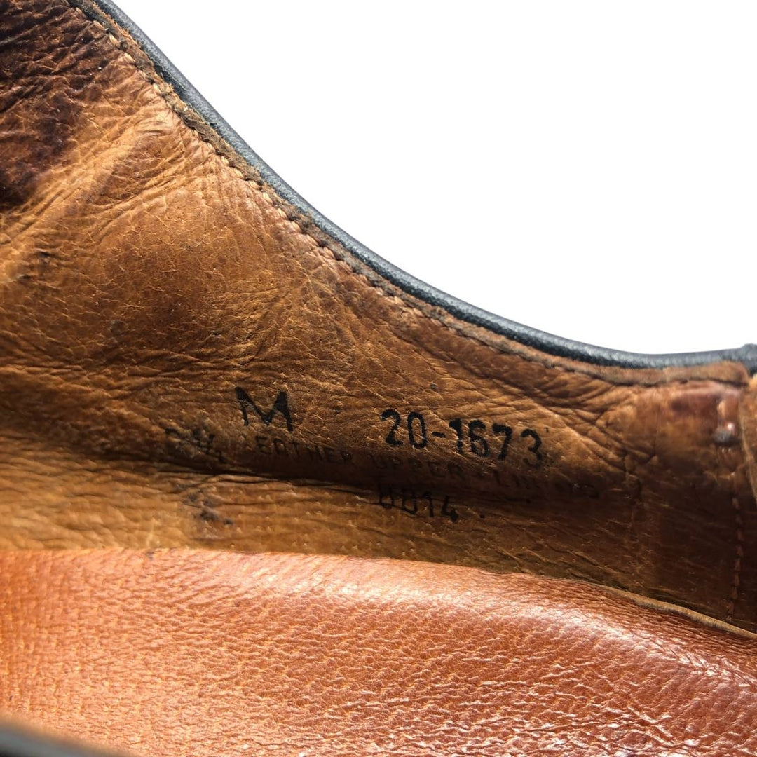 Johnston & Murphy U-tip shoes, Made in Italy, size 8 1/2 Men's 26.5cm genuine leather black type Vintage Second Hand