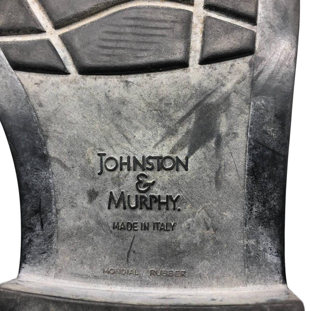 Johnston & Murphy U-tip shoes, Made in Italy, size 8 1/2 Men's 26.5cm genuine leather black type Vintage Second Hand