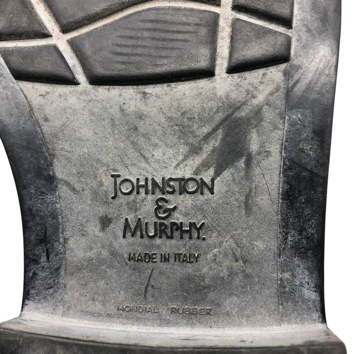 Johnston & Murphy U-tip shoes, Made in Italy, size 8 1/2 Men's 26.5cm genuine leather black type Vintage Second Hand