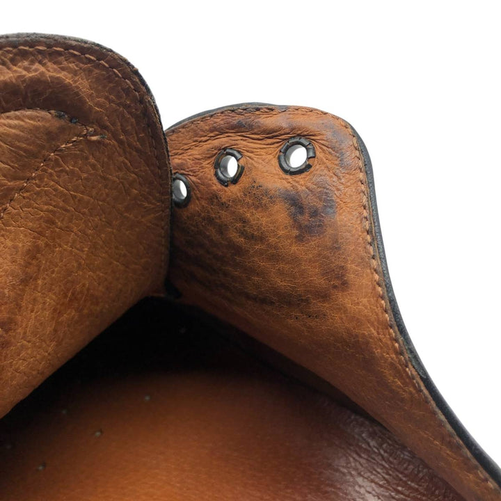 Johnston & Murphy U-tip shoes, Made in Italy, size 8 1/2 Men's 26.5cm genuine leather black type Vintage Second Hand