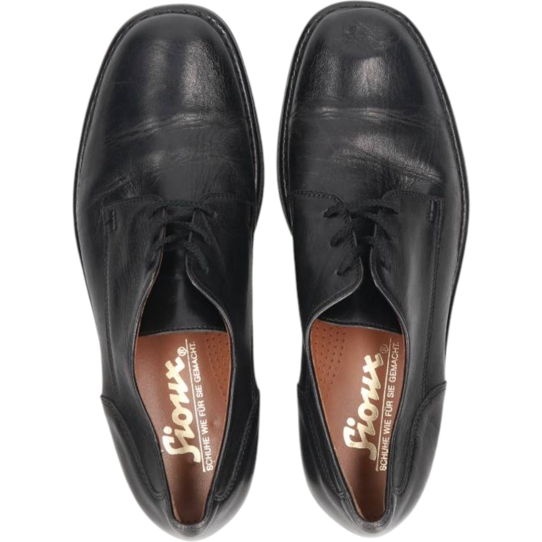 SIOUX Plain Toe Shoes, Made in Europe, Size 8 1/2 Men's 27.0cm genuine leather black type Vintage Second Hand