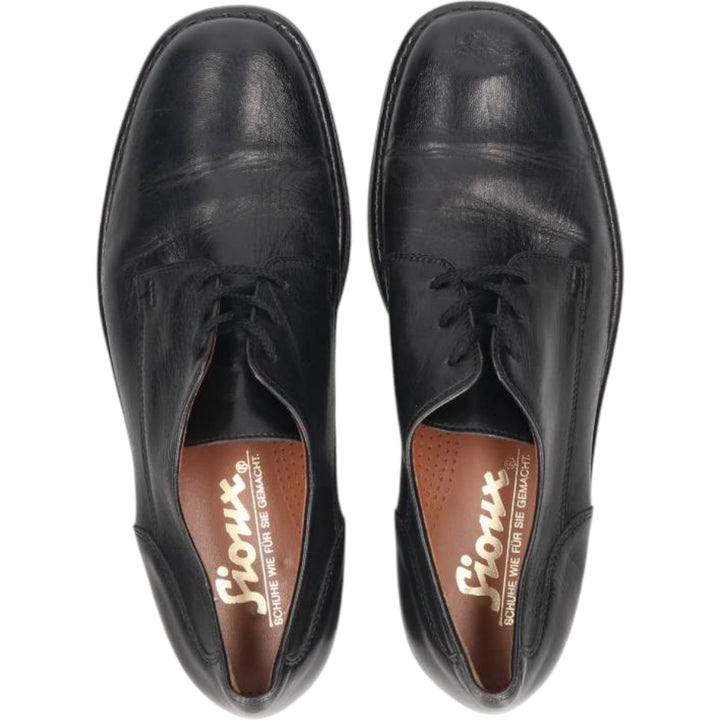 SIOUX Plain Toe Shoes, Made in Europe, Size 8 1/2 Men's 27.0cm genuine leather black type Vintage Second Hand