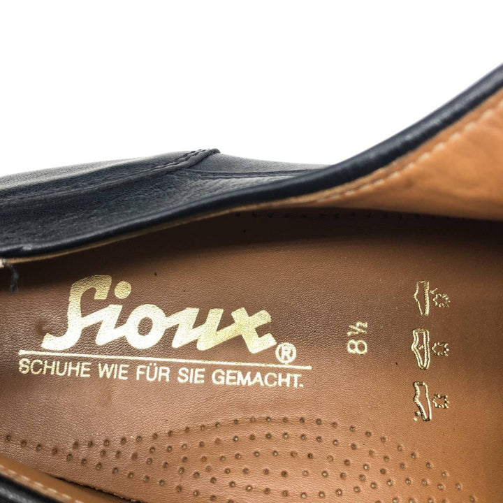 SIOUX Plain Toe Shoes, Made in Europe, Size 8 1/2 Men's 27.0cm genuine leather black type Vintage Second Hand