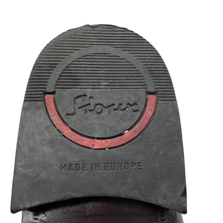 SIOUX Plain Toe Shoes, Made in Europe, Size 8 1/2 Men's 27.0cm genuine leather black type Vintage Second Hand