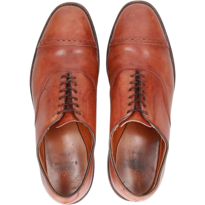 Allen Edmonds Byron Straight Tip Shoes, Made in USA, Size 9 Men's 27.0cm unclear brown type Vintage Second Hand
