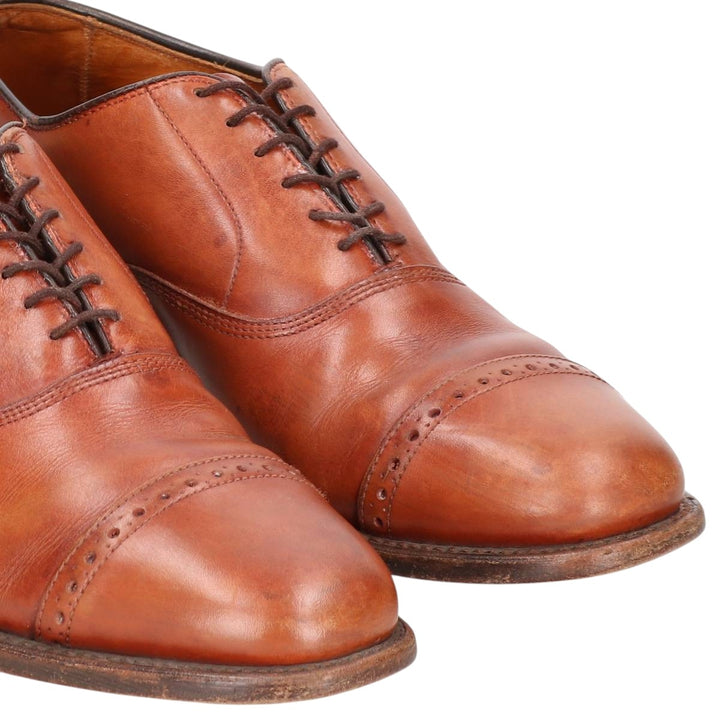 Allen Edmonds Byron Straight Tip Shoes, Made in USA, Size 9 Men's 27.0cm unclear brown type Vintage Second Hand