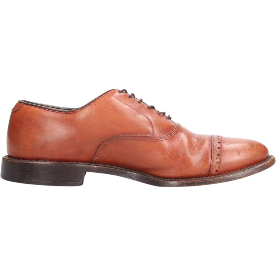 Allen Edmonds Byron Straight Tip Shoes, Made in USA, Size 9 Men's 27.0cm unclear brown type Vintage Second Hand
