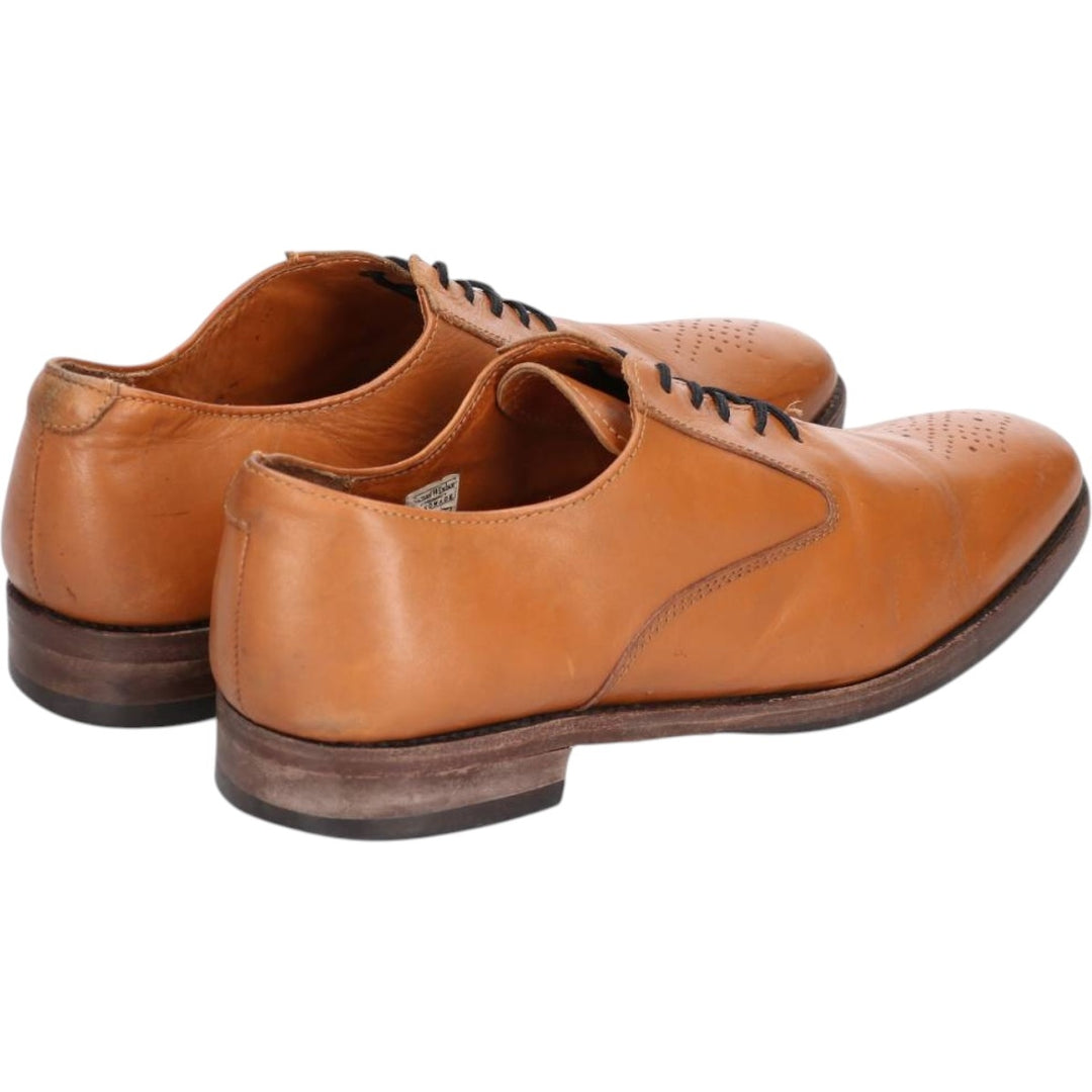 Samuel Windsor semi-brogue plain-toe shoes, size 10, made in England Men's 28.5cm genuine leather Camel type Vintage Second Hand