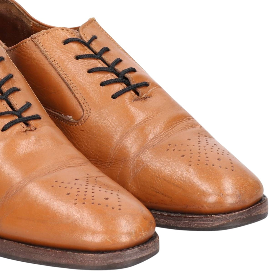 Samuel Windsor semi-brogue plain-toe shoes, size 10, made in England Men's 28.5cm genuine leather Camel type Vintage Second Hand