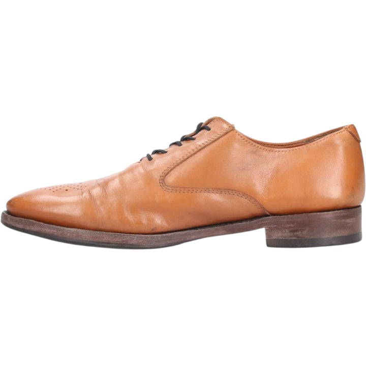 Samuel Windsor semi-brogue plain-toe shoes, size 10, made in England Men's 28.5cm genuine leather Camel type Vintage Second Hand