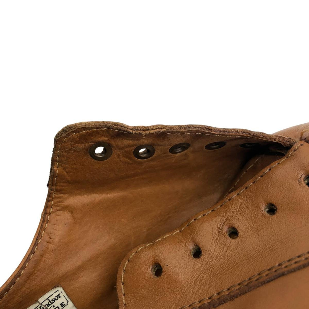 Samuel Windsor semi-brogue plain-toe shoes, size 10, made in England Men's 28.5cm genuine leather Camel type Vintage Second Hand