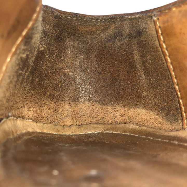 Samuel Windsor semi-brogue plain-toe shoes, size 10, made in England Men's 28.5cm genuine leather Camel type Vintage Second Hand
