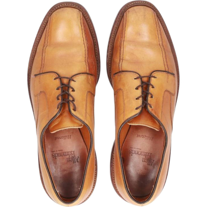 Allen Edmonds Hillcrest Swirl Mocha Leather Shoes, Size 9, Made in USA Men's 27.0cm genuine leather brown type Vintage Second Hand