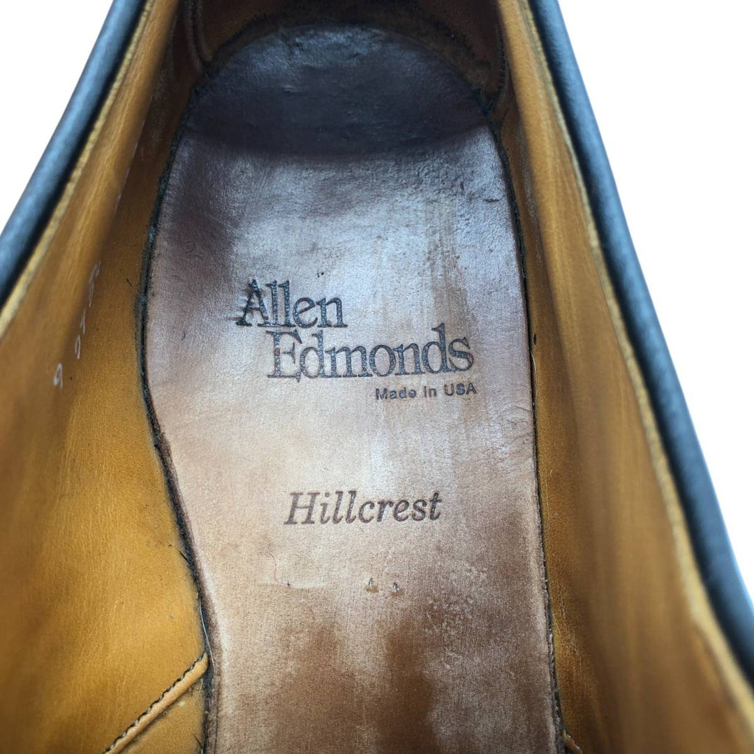 Allen Edmonds Hillcrest Swirl Mocha Leather Shoes, Size 9, Made in USA Men's 27.0cm genuine leather brown type Vintage Second Hand