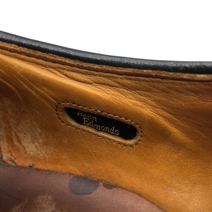 Allen Edmonds Hillcrest Swirl Mocha Leather Shoes, Size 9, Made in USA Men's 27.0cm genuine leather brown type Vintage Second Hand