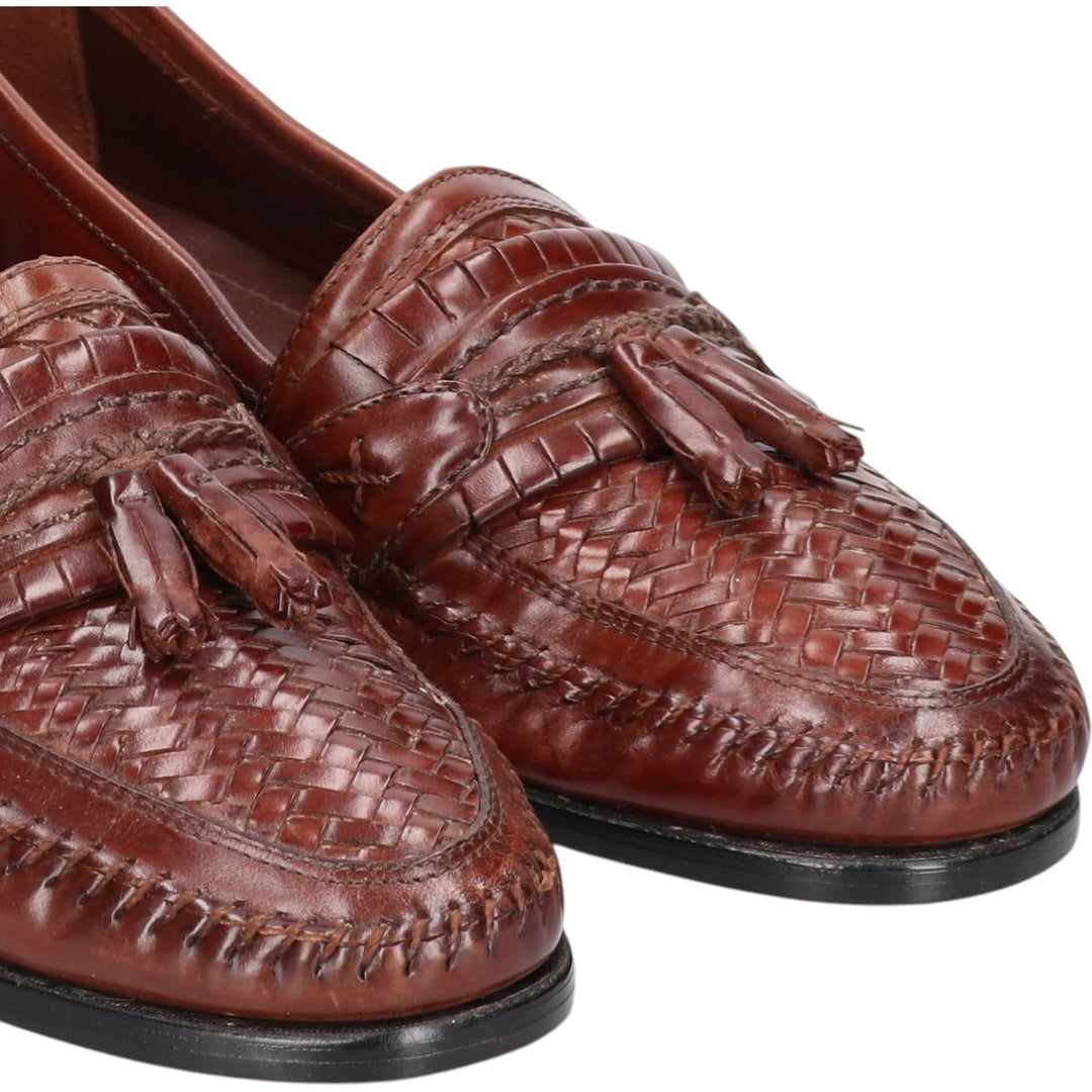 Stacy Adams STACY ADAMS Braided Tassel Loafers, Size 8.5/2M, Men's, Size 10.4" /saa013666 Men's 26.5cm genuine leather brown type Vintage Second Hand