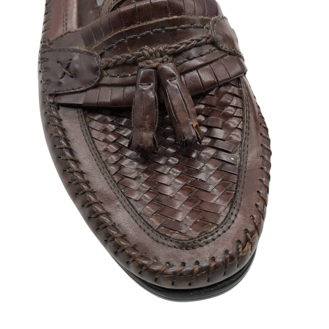 Stacy Adams STACY ADAMS Braided Tassel Loafers, Size 8.5/2M, Men's, Size 10.4" /saa013666 Men's 26.5cm genuine leather brown type Vintage Second Hand