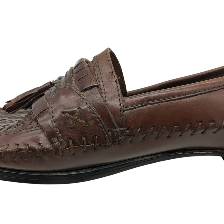 Stacy Adams STACY ADAMS Braided Tassel Loafers, Size 8.5/2M, Men's, Size 10.4" /saa013666 Men's 26.5cm genuine leather brown type Vintage Second Hand