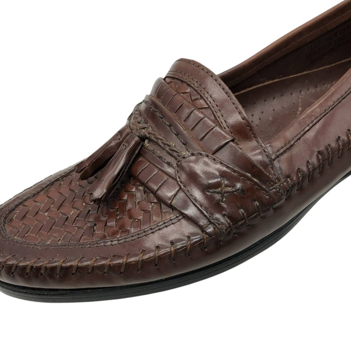 Stacy Adams STACY ADAMS Braided Tassel Loafers, Size 8.5/2M, Men's, Size 10.4" /saa013666 Men's 26.5cm genuine leather brown type Vintage Second Hand